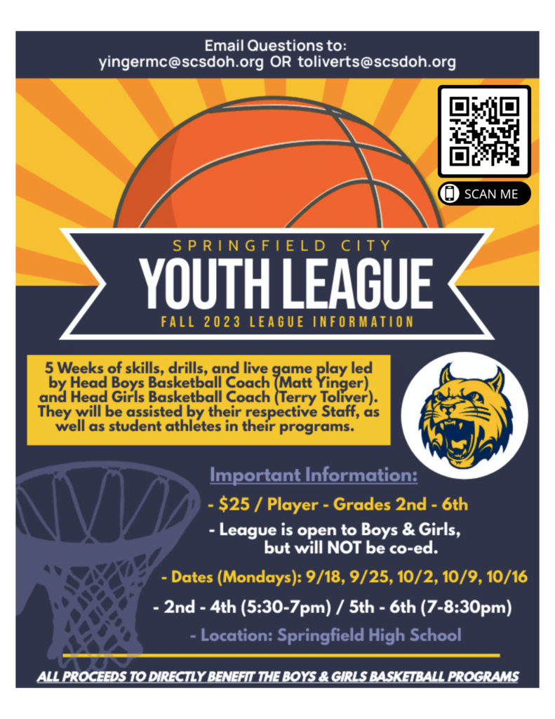 Springfield Youth Basketball League Flyer